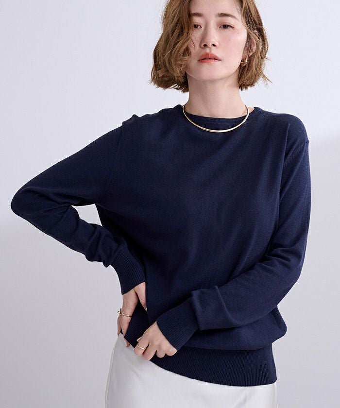reefur カシミヤニット カシミヤタッチクルーネックニットトップス【メール便可／80】 | ur's