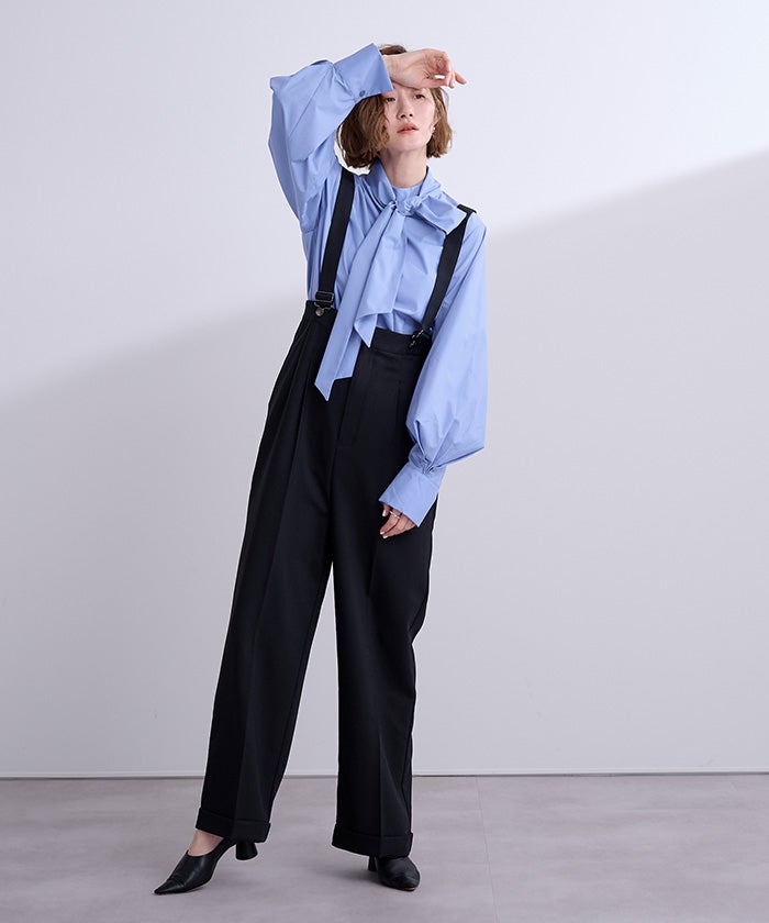 美品✨theory luxe 2way ボウタイブラウス　Jensブルー38 theory luxe 2Way ボウタイブラウス Marvine Jens - メルカリ