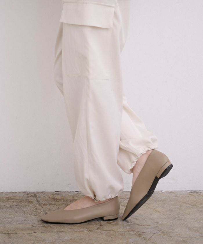 THE ROW / ザロウ | SQUARE TOE PUMP スクエアトゥ フラットパンプス | ベージュ | レディース THE ROW / ザロウ | SQUARE TOE PUMP スクエアトゥ フラットパンプス