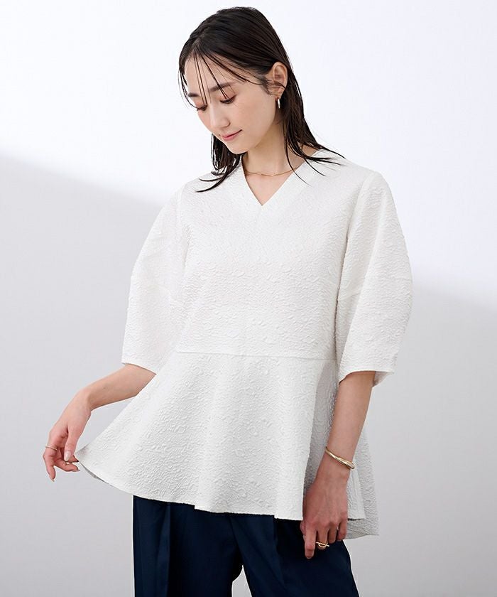 新品　machatt  ふくれジャガードトップス ジャガード トップス プルオーバー レディース ふくれジャガード