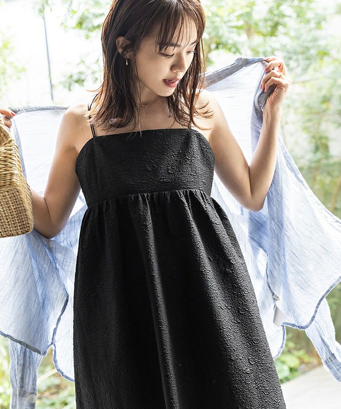 ⚠️sarah⚠️FOXEY NEW YORK キャミワンピース　42サイズ ふくれジャガードホルターキャミワンピース | ur's（ユアーズ）