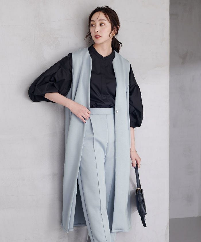 極美品✨️定価6.3万　22AW　ルフィル　ストレッチボアジレ　ロングジレ ダンボールパール釦ロングジレ | ur's（ユアーズ）