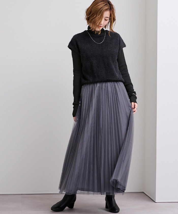 2817y 美品 オープロジェクト 厚手ハイネックリブニット ウール M