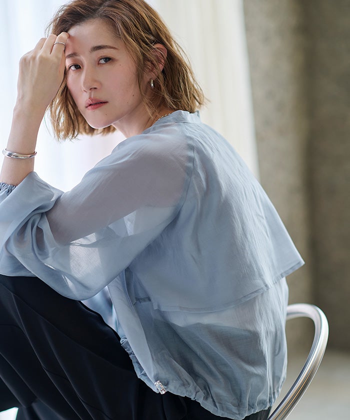【新品タグ付き】BLUE FRONCE　シアーブルゾン　ブラック　ブルーフロンス BLUE FRONCE [ブルーフロンセ] | s.cute