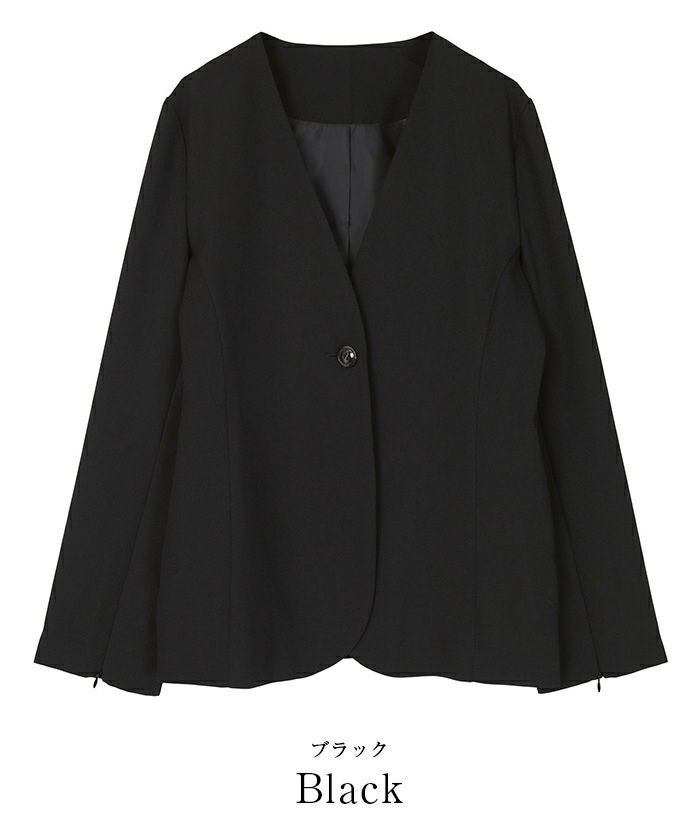 【ii】VERSEAU/ヴェルソー スリットスリーブジャケット ヴェルソー VERSEAU 2WAY肩かけジャケット -靴＆ファッション通販