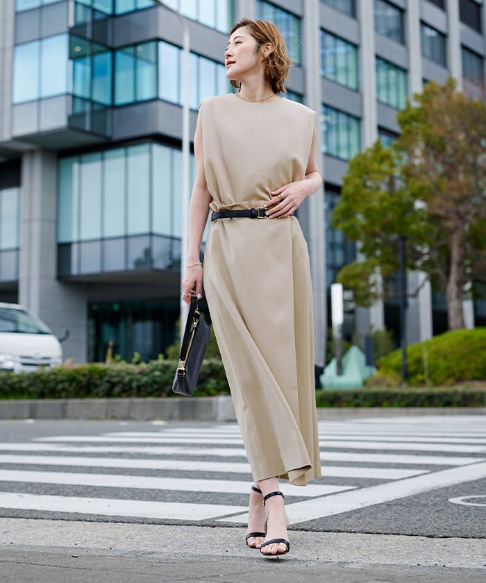 【新品タグ付き✨️】ebure ロングスカート タイトスカート ベルト付き ベルト付ラップロングスカート | ur's（ユアーズ）
