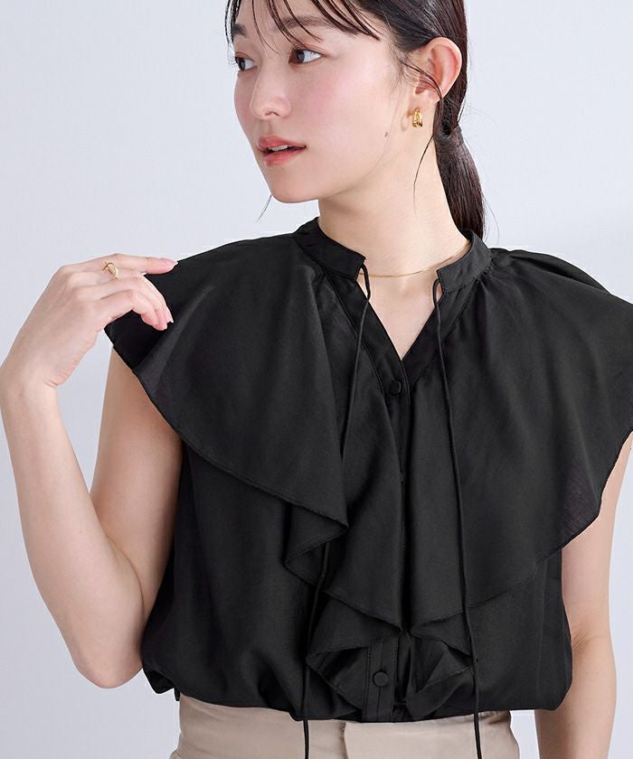 今季完売品　1 sono 22SS フロントラッフル フレンチスリーブカットソー Sono - 今季完売品 1 sono 22SS フロントラッフル フレンチスリーブ