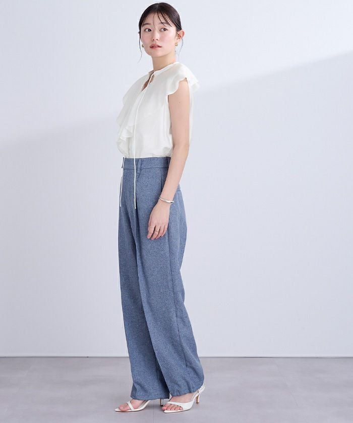 今季完売品　1 sono 22SS フロントラッフル フレンチスリーブカットソー Sono - 今季完売品 1 sono 22SS フロントラッフル フレンチスリーブ