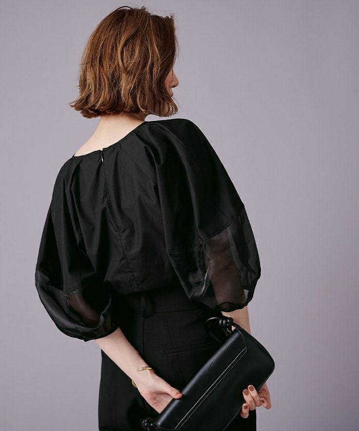 ボリュームスリーブVネックブラウス ITEMS URBANRESEARCH（アイテムズ アーバンリサーチ） ブラウス シャツ