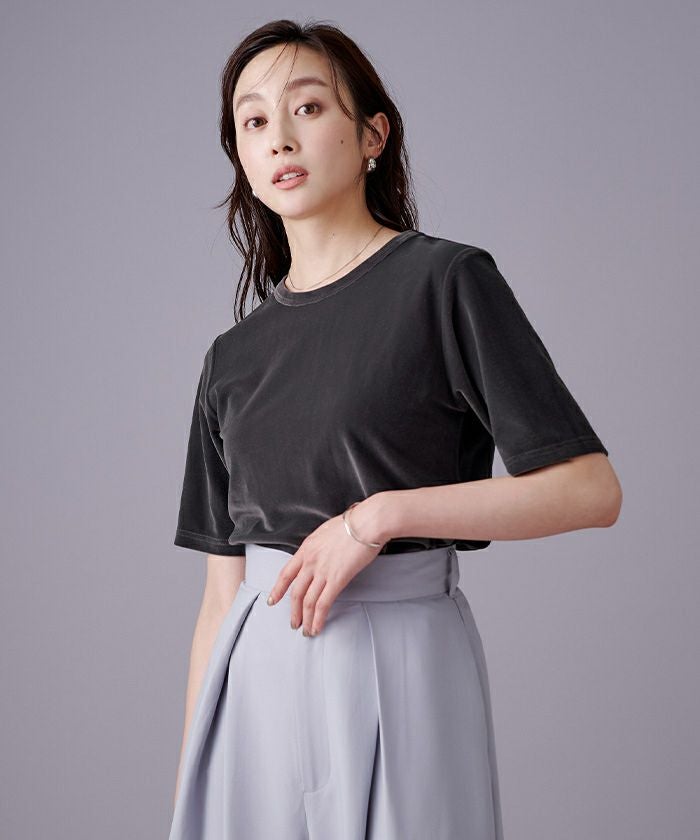 ベロアハーフスリーブTシャツ【メール便可／100】 | ur's（ユアーズ）