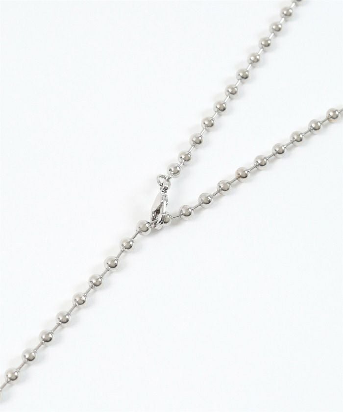 #496【受注製作品】Φ5mm メタルボール ロングネックレス【シルバー】120 496【受注製作品】Φ5mm メタルボール ロングネックレス【シルバー】120