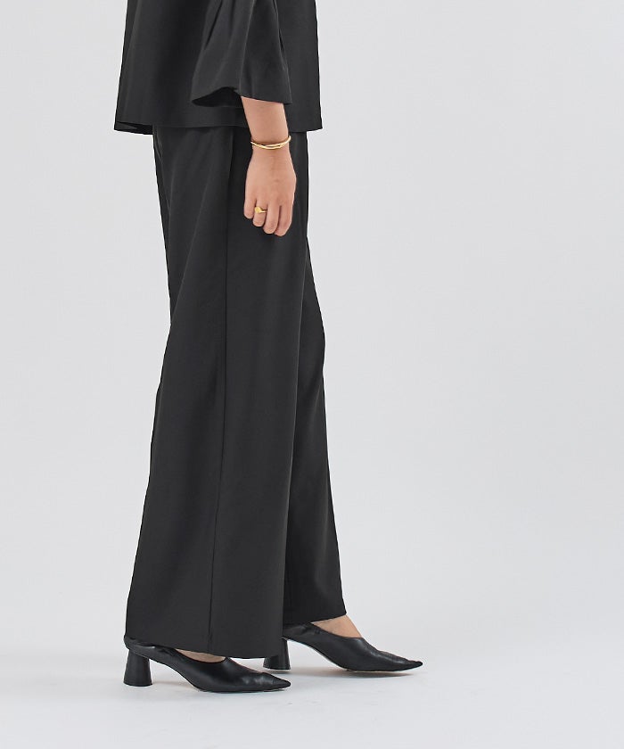 【むー】URU 18AW 1タックワイドパンツ サイズ1 1タックセンタープレスワイドパンツ | ur's（ユアーズ）