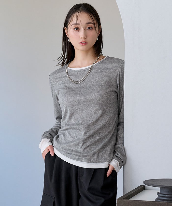 新品 レイヤードトップス セット レイヤードトップスセット【メール便可／100】 | ur's（ユアーズ）