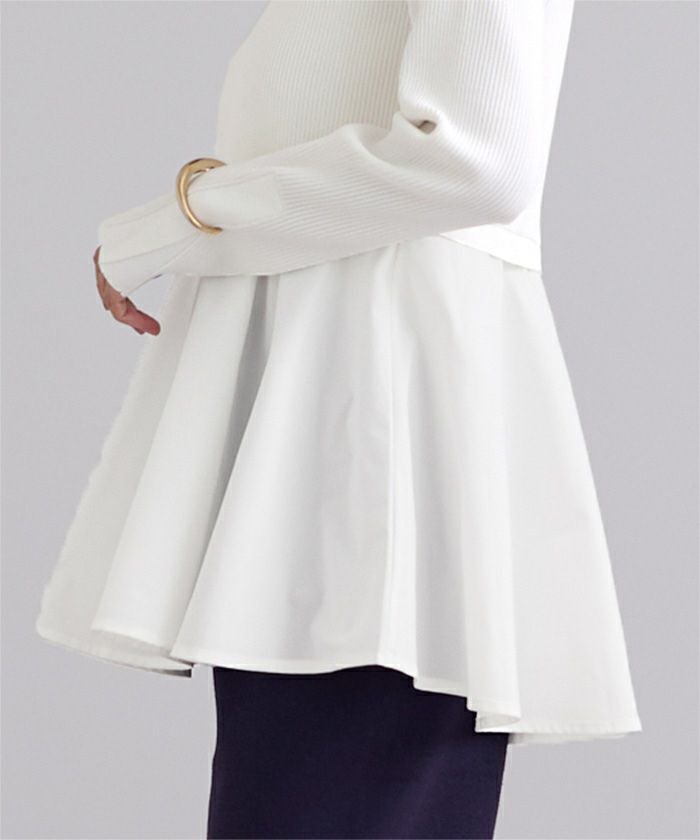 OHGA　オーガ　DOCKING KNIT　ドッキングニット　ジャガードペプラム タフタペプラムドッキングニット | ur's（ユアーズ）