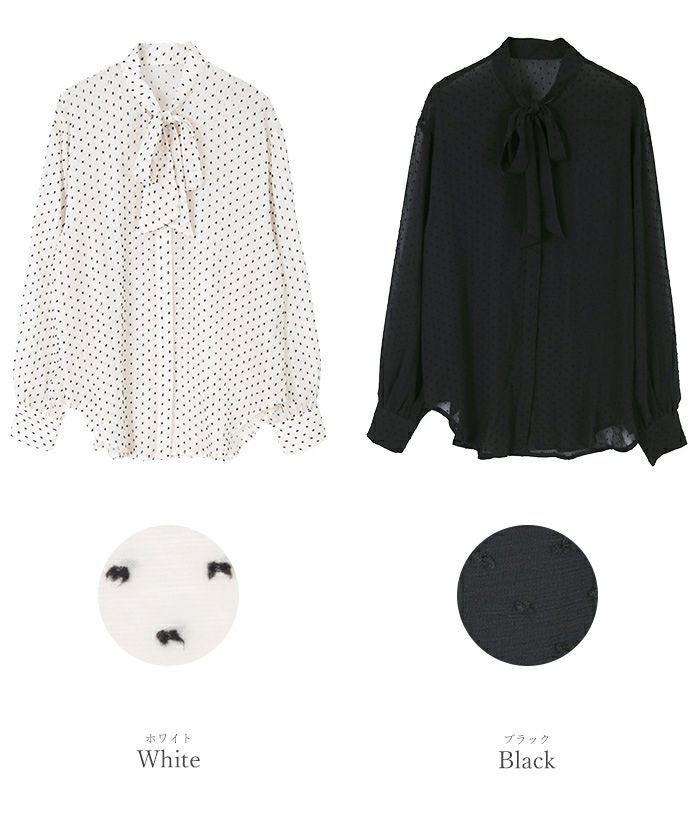 美品◇ユナイテッドアローズ　ドットドビーブラウス　ボウタイブラウス UNITED ARROWS（ユナイテッドアローズ）の「ドット ドビー ブラウス