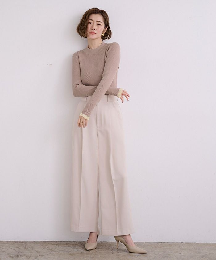 シアースリーブリブニット LILY BROWN（リリーブラウン）の「シアースリーブリブニットトップス
