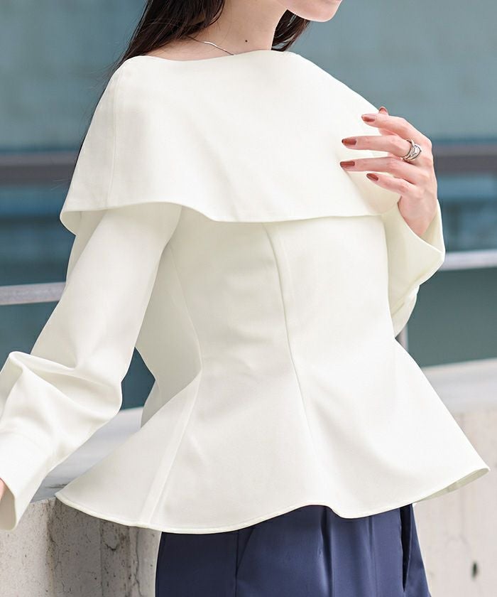 rypippieケープデザインブラウス ケープデザイン ブラウス Made with Liberty Fabric HUIT 全2色