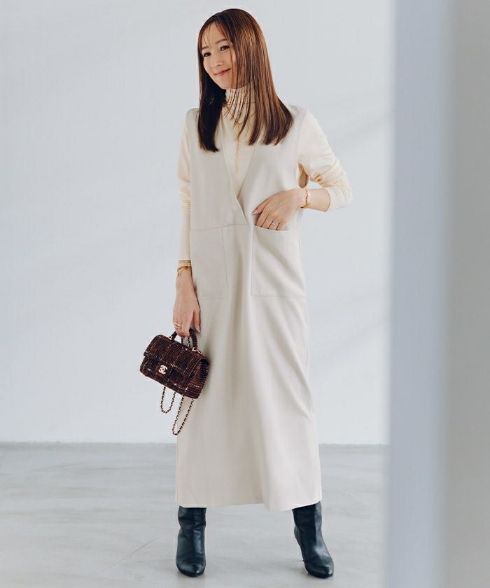 SINME 　ディープvネックワンピース SINME SS15-11 ディープVネックワンピース | geep