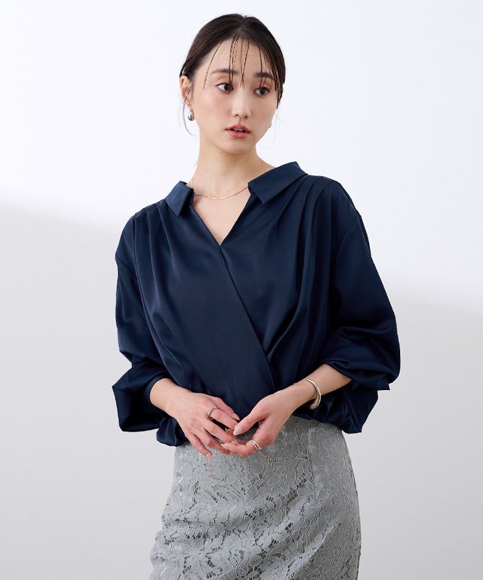 Sheta   カシュクールブラウス TONAL（トーナル） ブラウス シャツ スキッパータックカシュクール