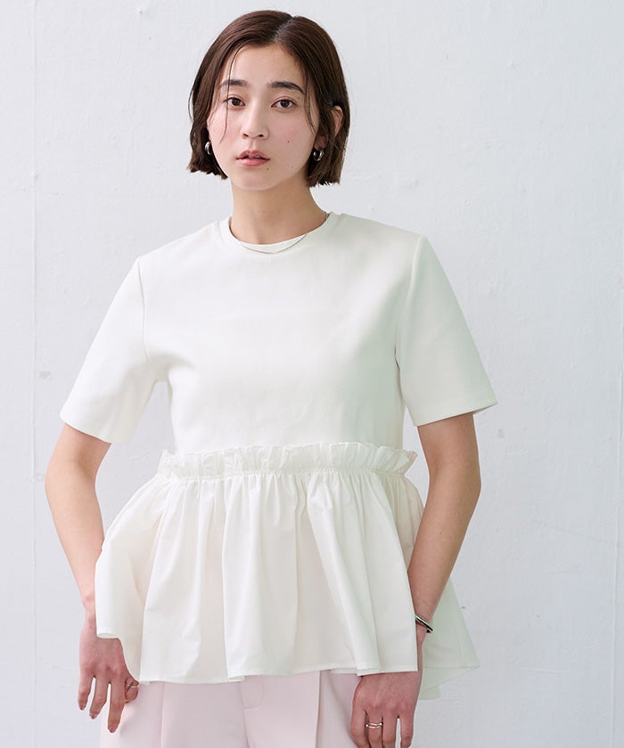 異素材コンボペプラムTシャツ | ur's（ユアーズ）