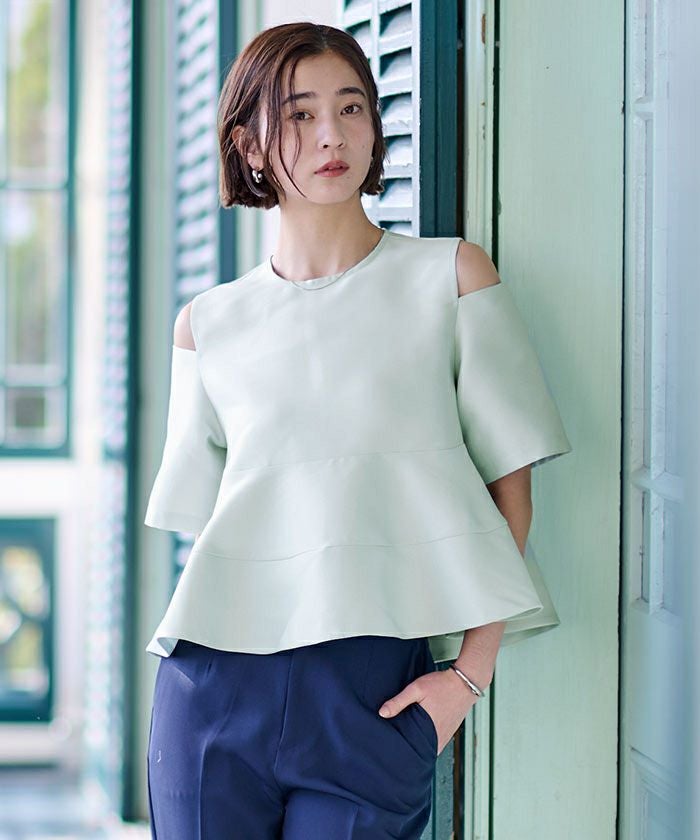 styling/   オフショルダーパフブラウス styling/（スタイリング）の「オフショルダーパフブラウス（シャツ