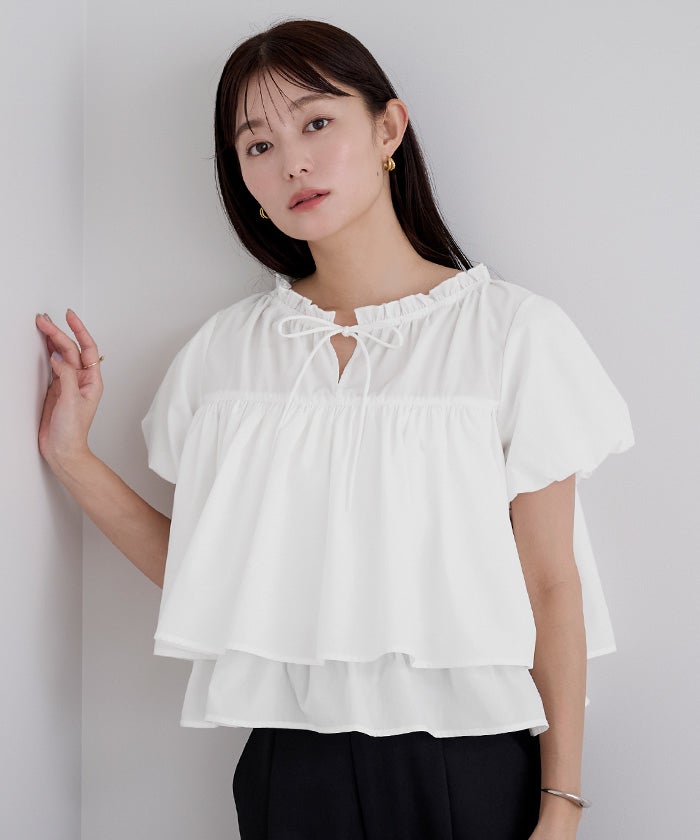 19日までお値下げ【美品】PATOU フリルブラウス　バルーンスリーブ　36 プチバルーンスリーブフリルブラウス | ur's（ユアーズ）
